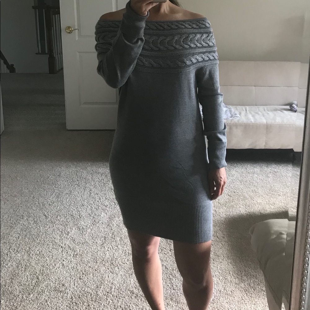 Off the shoulder sweater dress NWOT